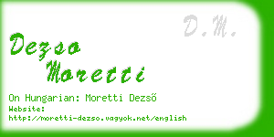 dezso moretti business card